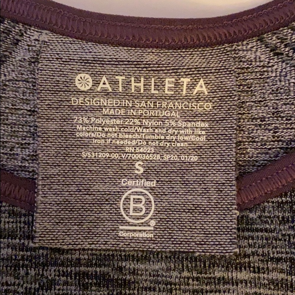 Athleta impact workout crop tee gray XS NWT - Picture 8 of 11